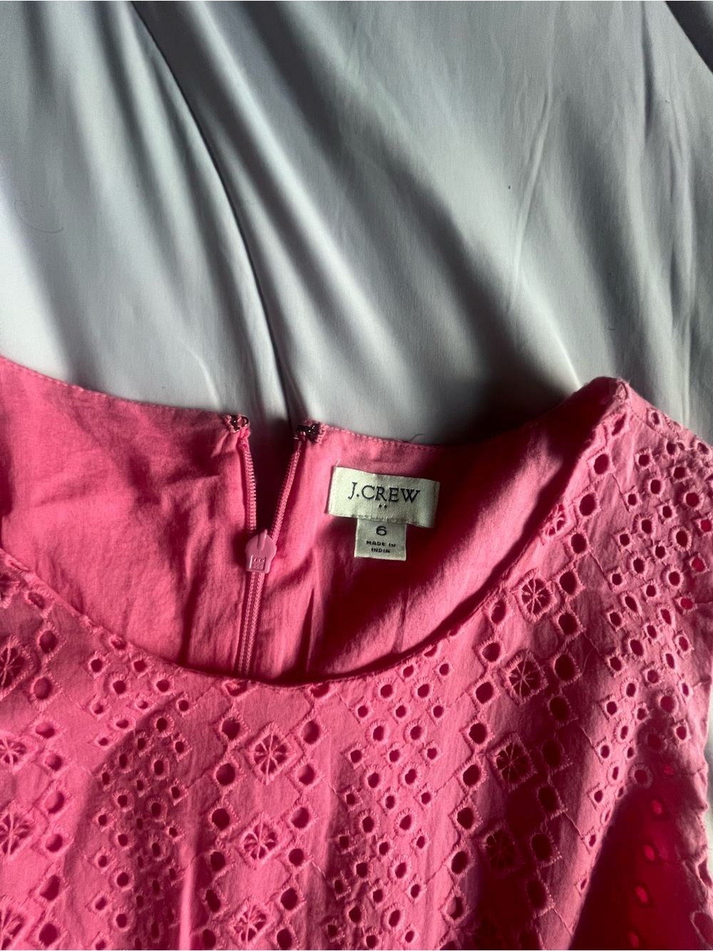 J. Crew Bright Pink Eyelet Sundress - Picture 2 of 3